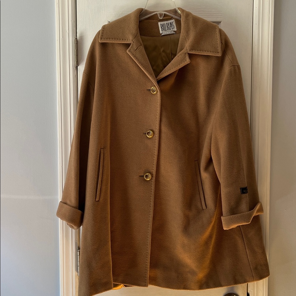 Bill Blass Tan Camel Hair Coat